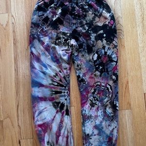 Custom tie dye Hanes sweatpants size Medium